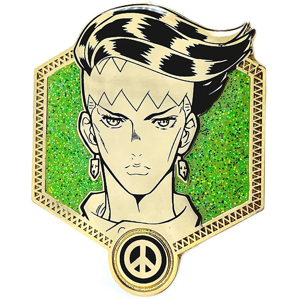 Jojo's Bizarre Adventure Gouden Rohan Emaille Speld Afbeelding 1