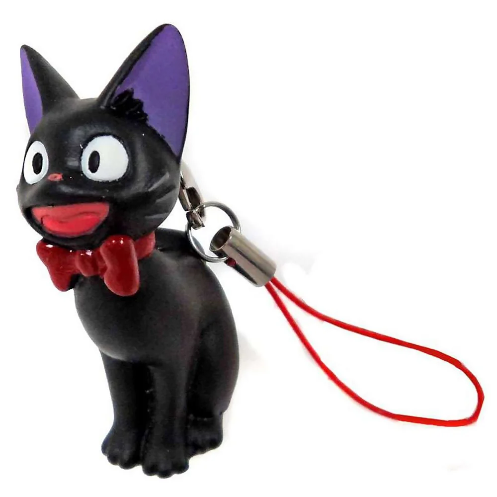 Kiki's Delivery Service Laughing Jiji Soft Vinyl Phone Charm Afbeelding 1