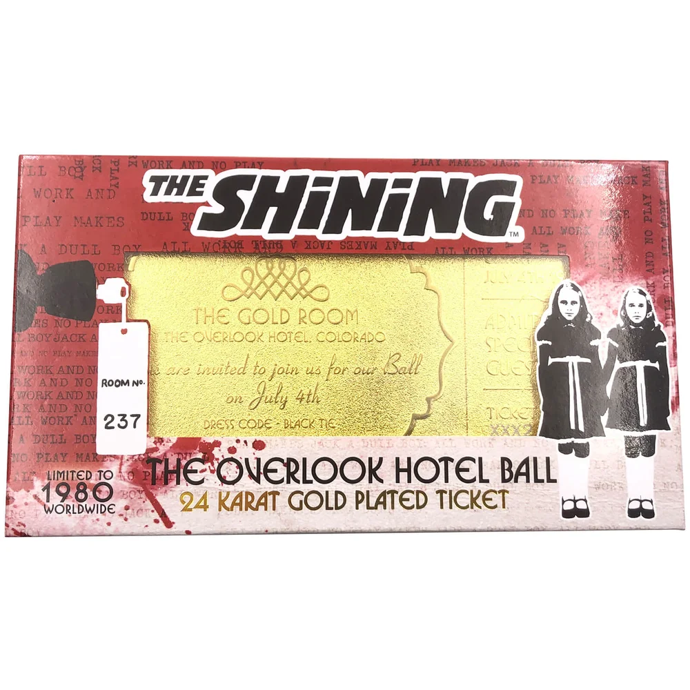 The Shining 24k Gold Plated Gold Room Ball Limited Edition Replica Ticket - Zavvi Exclusive Afbeelding 1