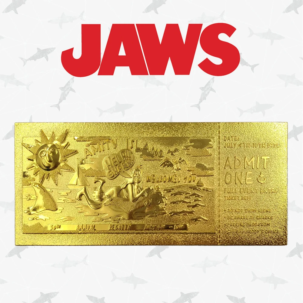 Jaws 24k Gold Plated Annual Regatta Entry Limited Edition Replica Ticket - Zavvi Exclusief Afbeelding 1