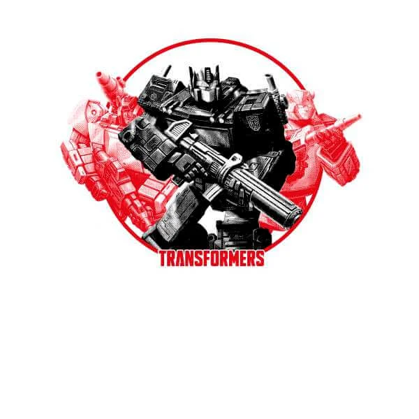 Transformers Earthrise Retro Unisex Ringer T-Shirt - Wit / Rood