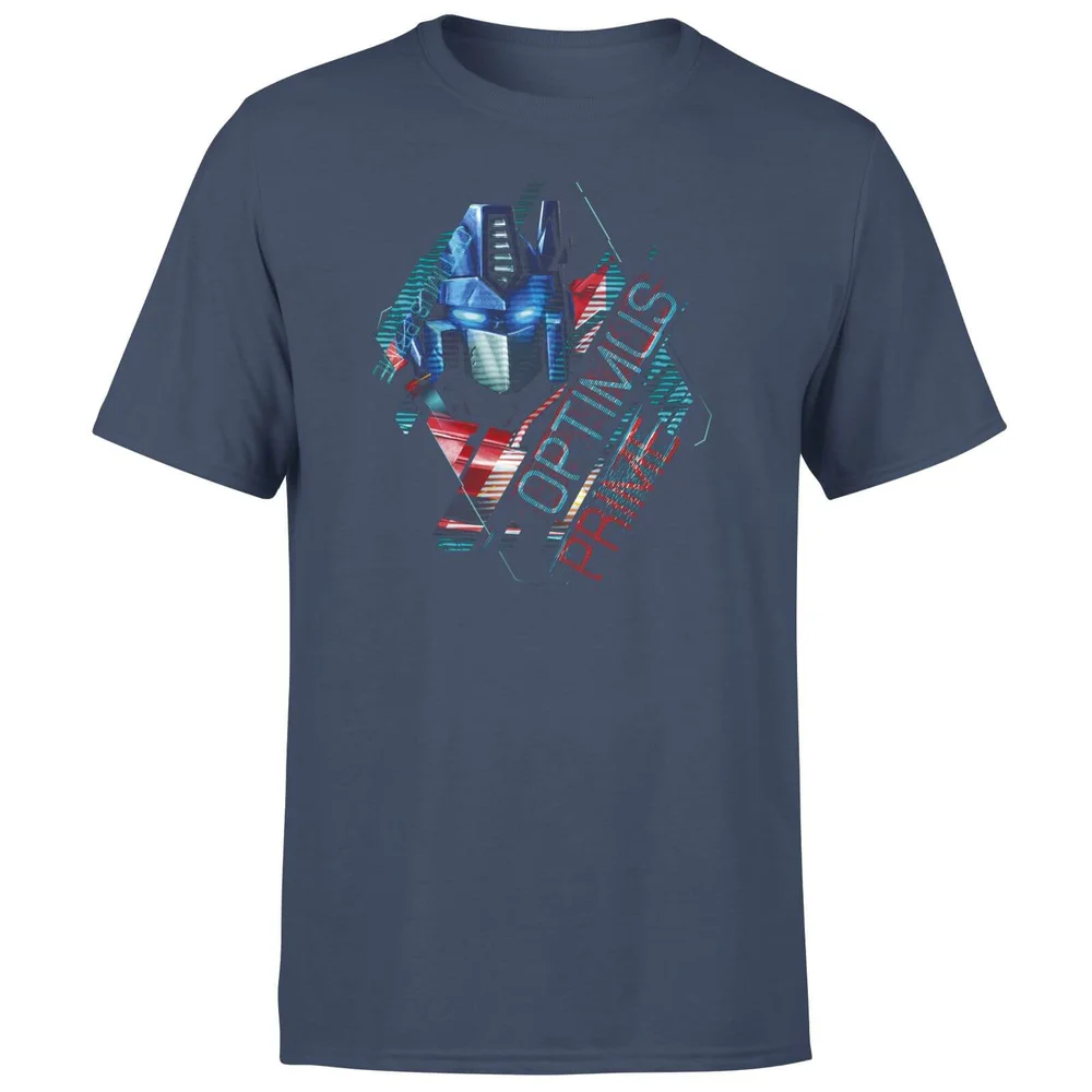 Transformers Optimus Prime Glitch Unisex T-Shirt - Blauw - S Afbeelding 1
