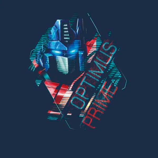 Transformers Optimus Prime Glitch Unisex T-Shirt - Blauw