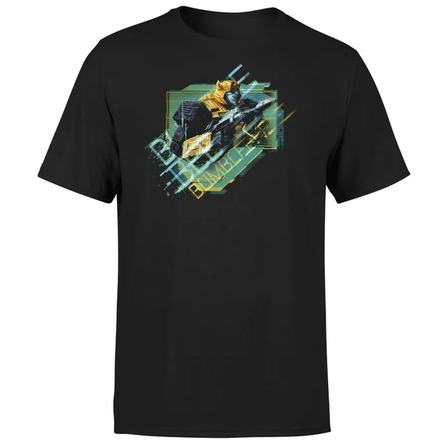 Transformers Bumble Bee Glitch Unisex T-Shirt - Zwart