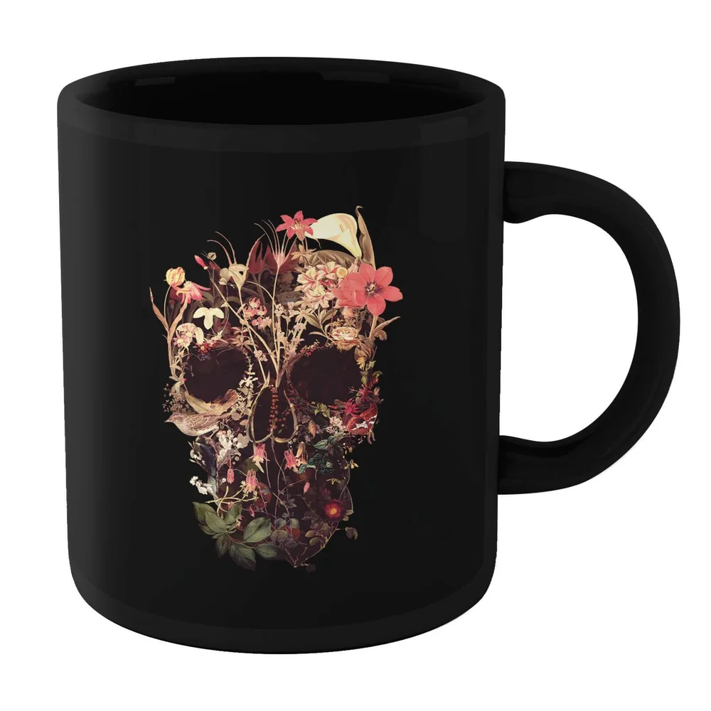 Ikiiki Bloom Skull Mug - Black Afbeelding 1