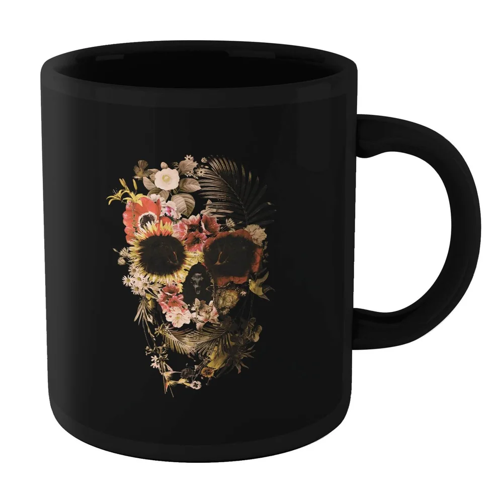 Ikiiki Garden Skull Mug - Black Afbeelding 1