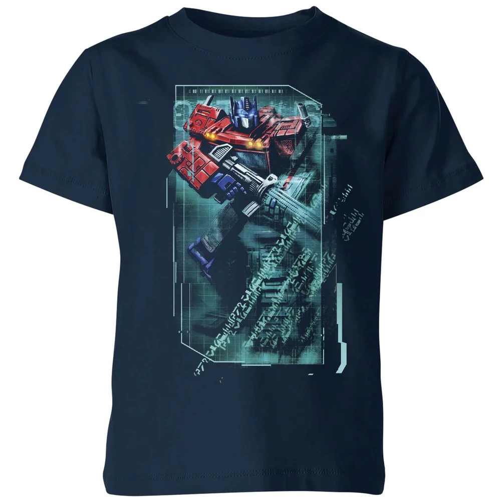 Transformers Optimus Prime Tech Kids' T-Shirt - Blauw - 98/104 (3-4 jaar) Afbeelding 1