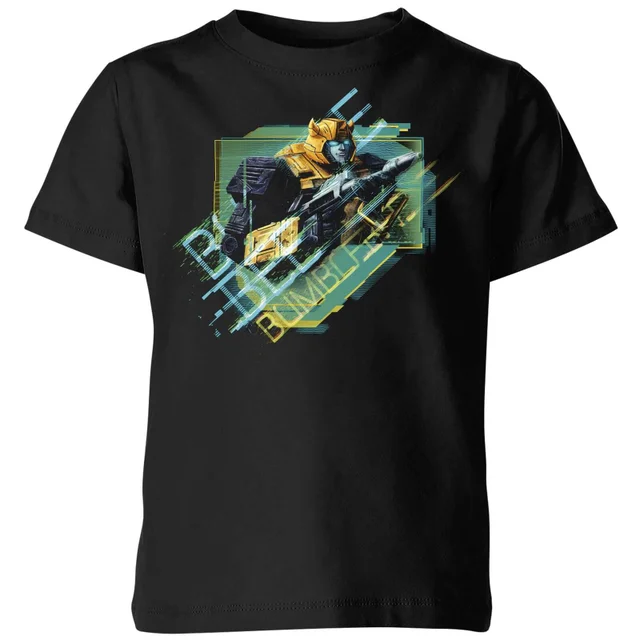 Transformers Bumble Bee Glitch Kids' T-Shirt - Zwart