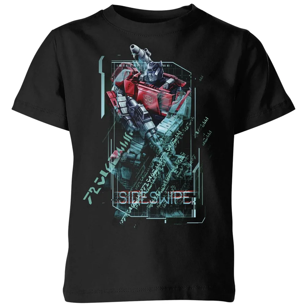 Transformers Sideswipe Tech Kids' T-Shirt - Zwart - 98/104 (3-4 jaar) Afbeelding 1
