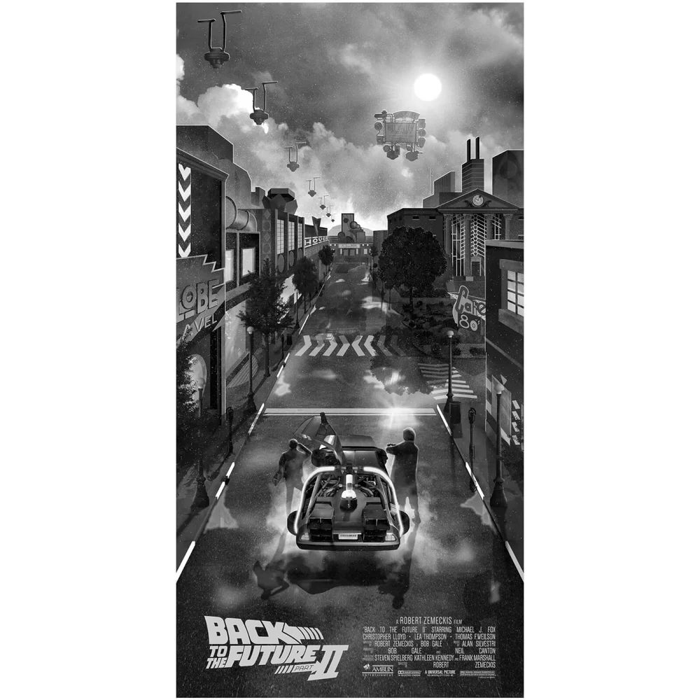 Universal Back To The Future Part 2 12x24 Giclee Print By Ben Harman Afbeelding 1