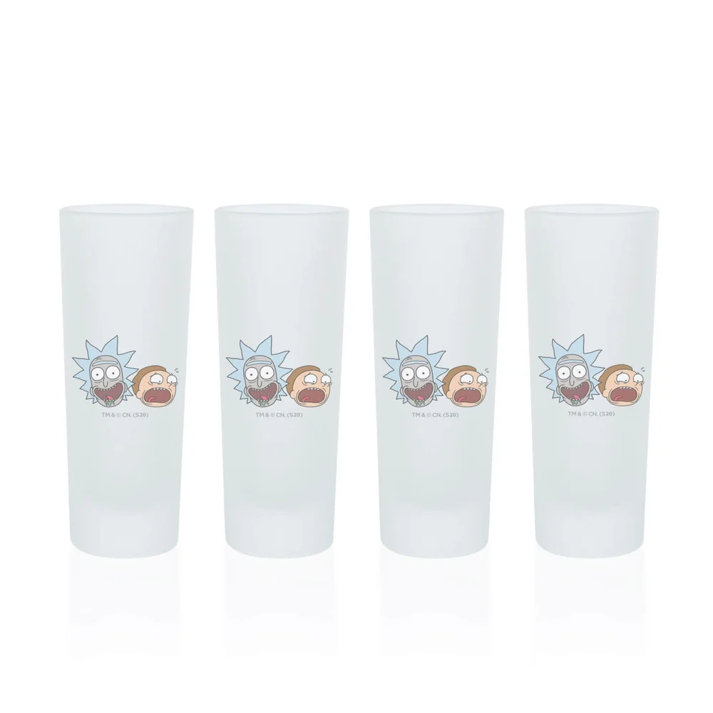Rick And Morty Shot Glasses - Set of 4 Afbeelding 1