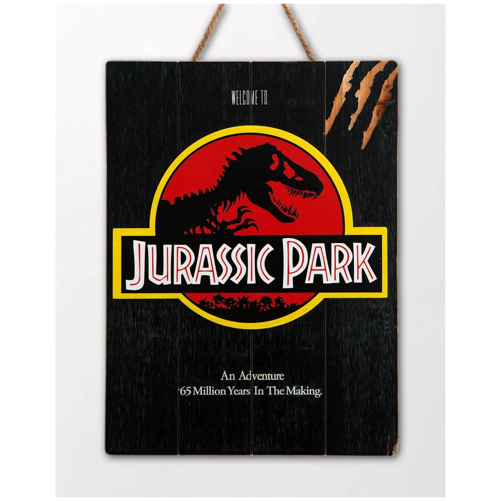Doctor Collector Jurassic Park Welkom in Jurassic Park WoodArts 3D Print Afbeelding 1
