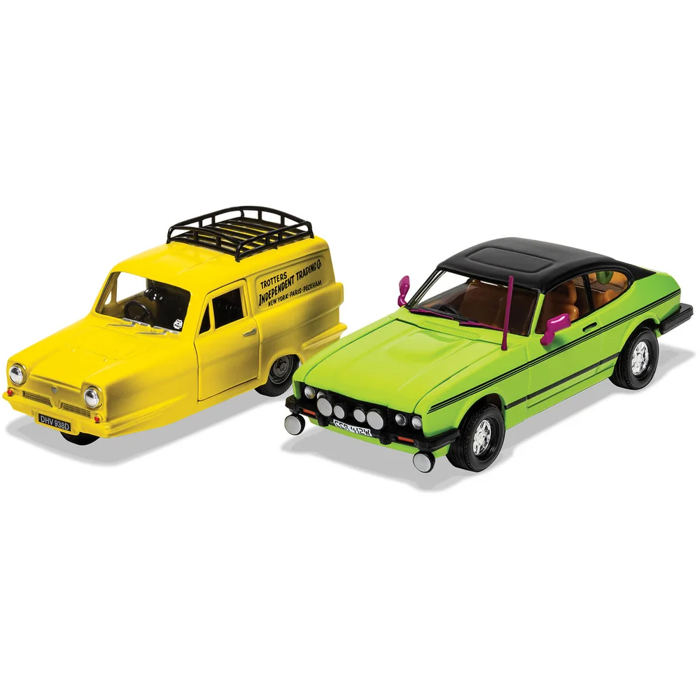 Del Boy's Reliant Regal en Ford Capri Mk II modelset - Schaal 1:36 Afbeelding 1