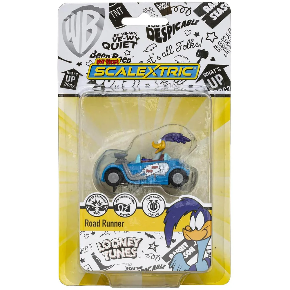 Micro Scalextric Looney Tunes Road Runner Car - Scale 1:64 Afbeelding 1