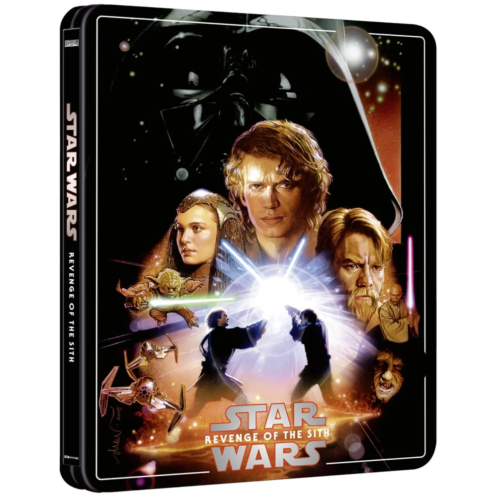 Star Wars Episode III: Revenge of the Sith - Zavvi Exclusive 4K Ultra HD Steelbook (3 Disc Edition includes Blu-ray) Afbeelding 1