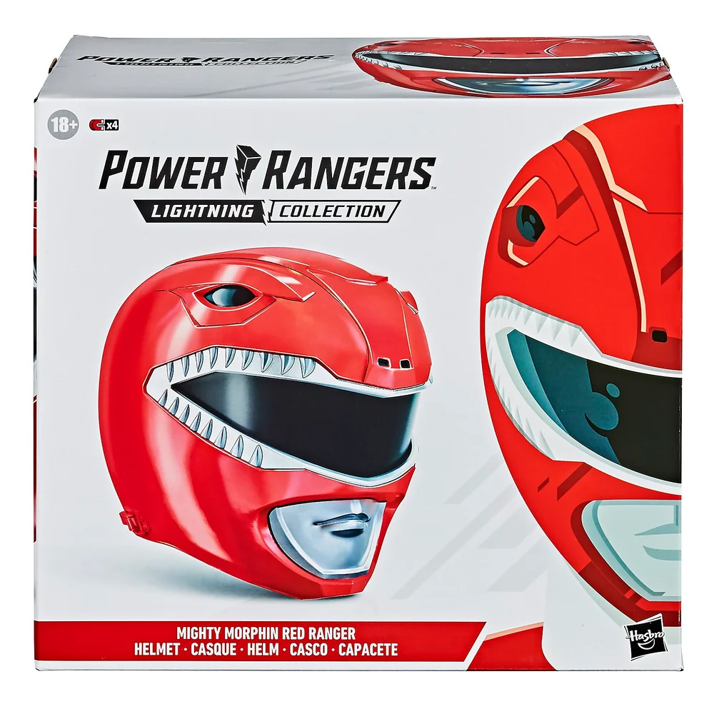 Hasbro Power Rangers Lightning Collectie Mighty Morphin Rode Ranger Helm 1:1 Replica Afbeelding 1