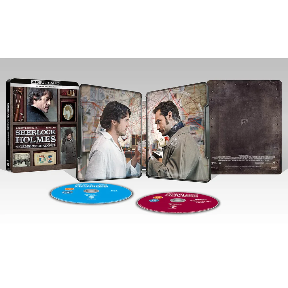 Sherlock Holmes: A Game of Shadows - Zavvi Exclusief 4K Ultra HD Steelbook (Inclusief 2D Blu-ray) Afbeelding 1