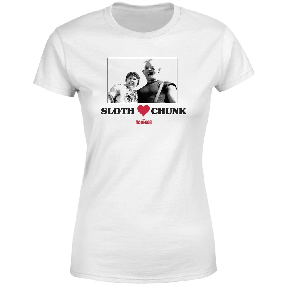 The Goonies Sloth Love Chunk Women's T-Shirt - Wit - XS Afbeelding 1