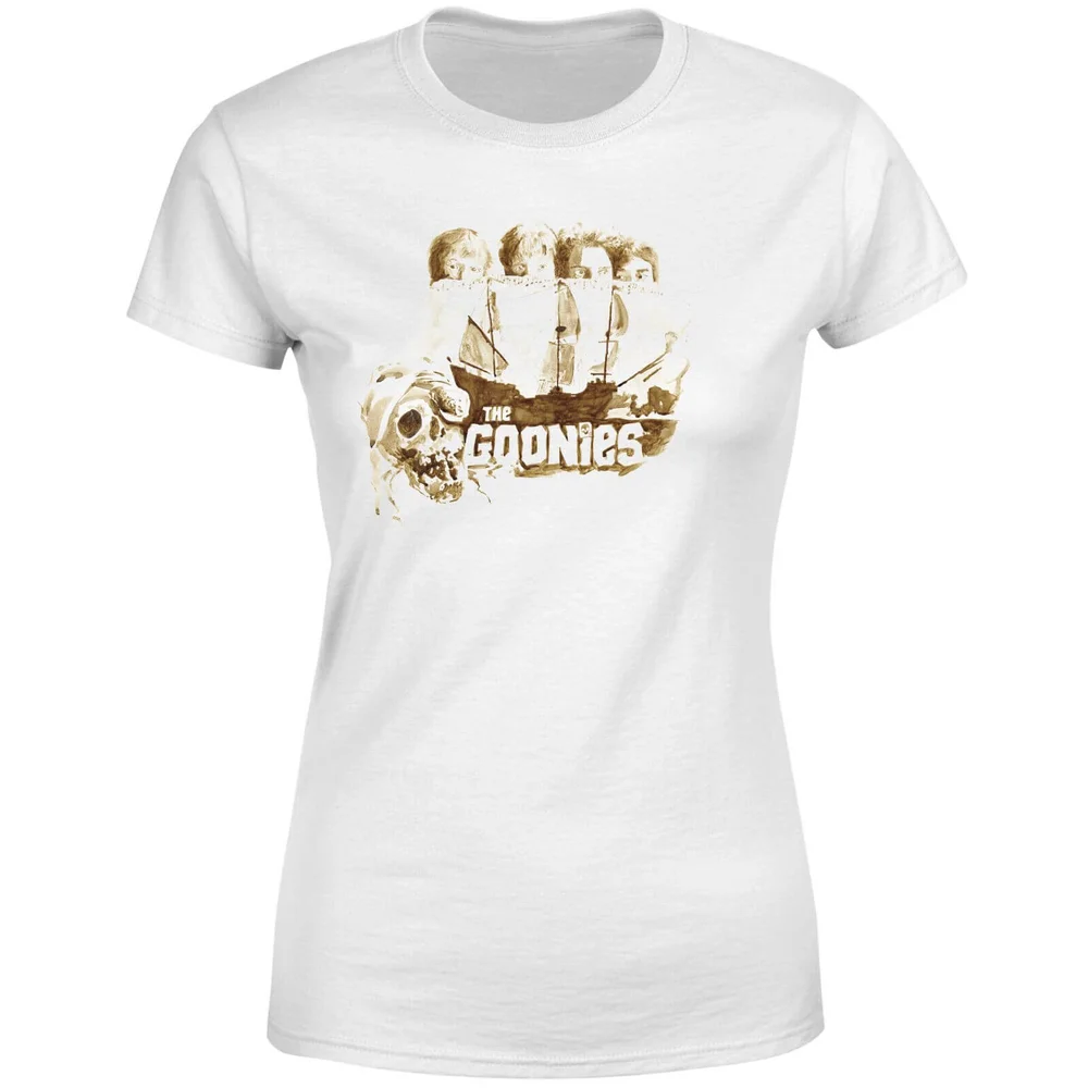 The Goonies Watercolour Women's T-Shirt - Wit - XS Afbeelding 1