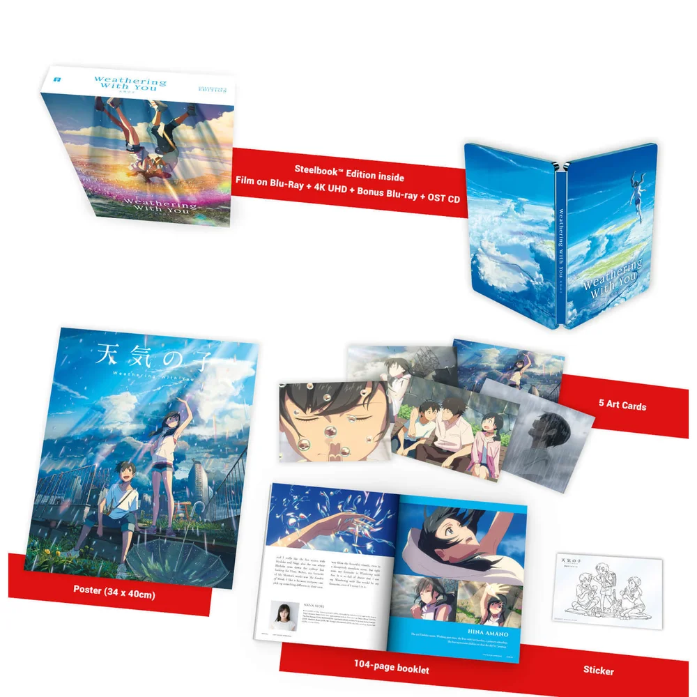 Weathering With You - 4K Ultra HD Zavvi Exclusive Deluxe Edition Steelbook (Includes 2D Blu-ray) – 4 Disc Edition Afbeelding 1