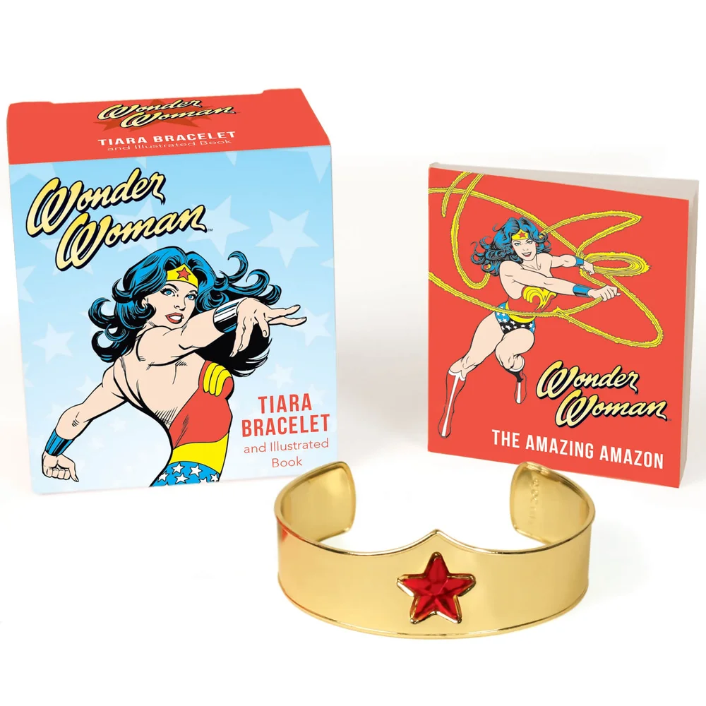 Wonder Woman Tiara Armband en Geïllustreerd Boek Afbeelding 1