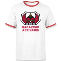 Power Rangers Megazord Activated Unisex T-Shirt - Wit / Rood Ringer