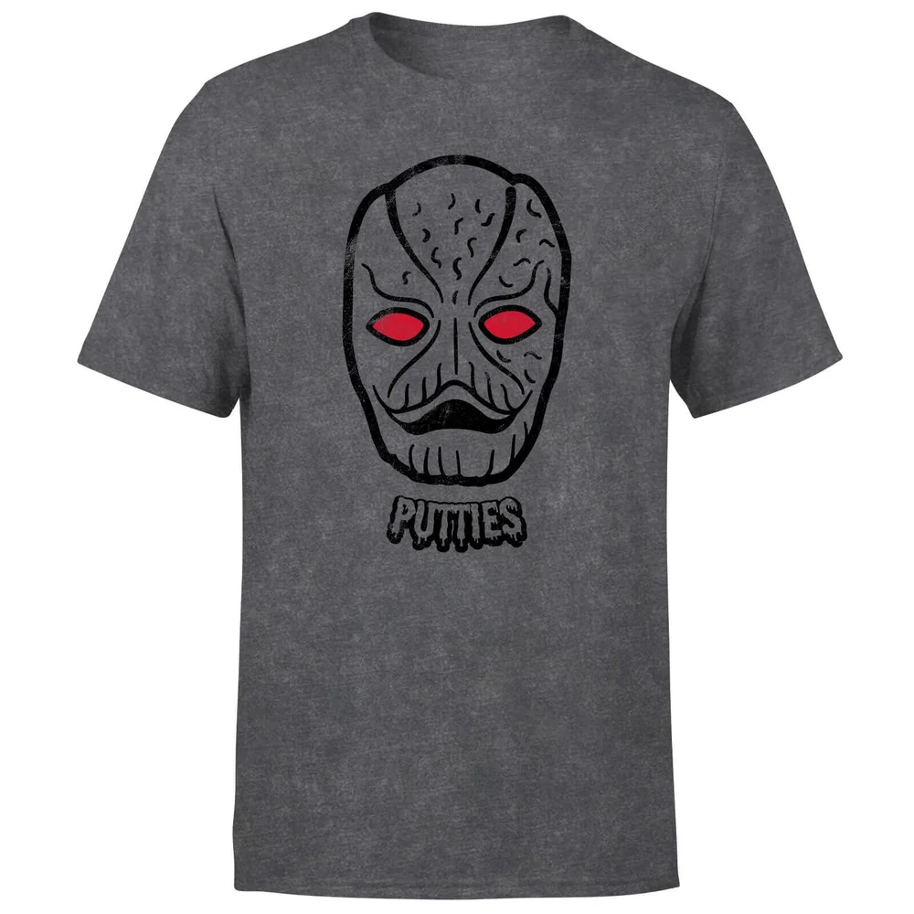 Power Rangers Putty Face Men's T-Shirt - Zwart Acid Wash - S Afbeelding 1