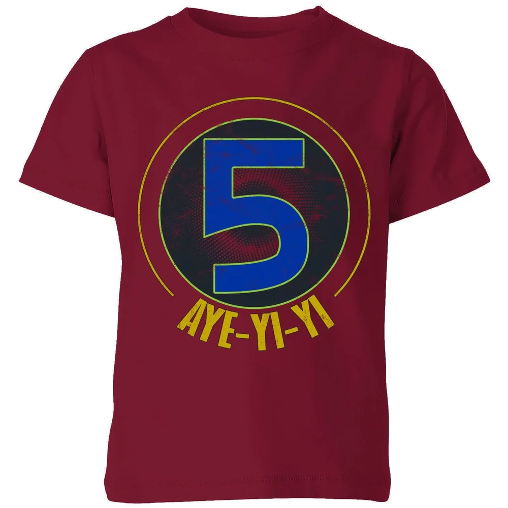 Power Rangers Alpha-5 Logo Kids' T-Shirt - Bordeaux - 98/104 (3-4 jaar) Afbeelding 1