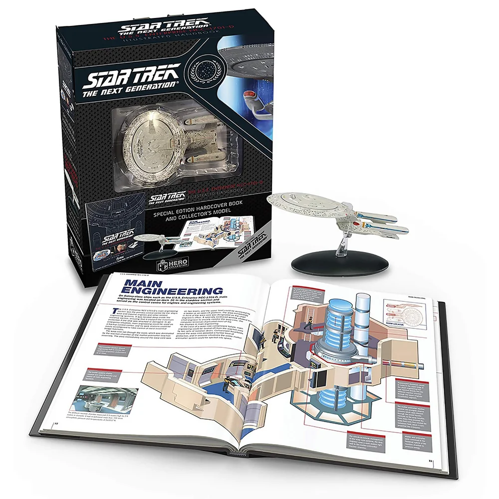 Eaglemoss Star Trek The Next Generation: The U.S.S. Enterprise NCC-1701-D Geïllustreerd Handboek Plus Verzamelbare Hardcover Afbeelding 1