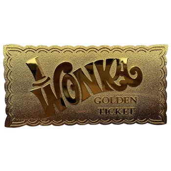 Willy Wonka 24k Gold Plated Winning Ticket Limited Edition Replica - Zavvi Exclusive (50th Anniversary)