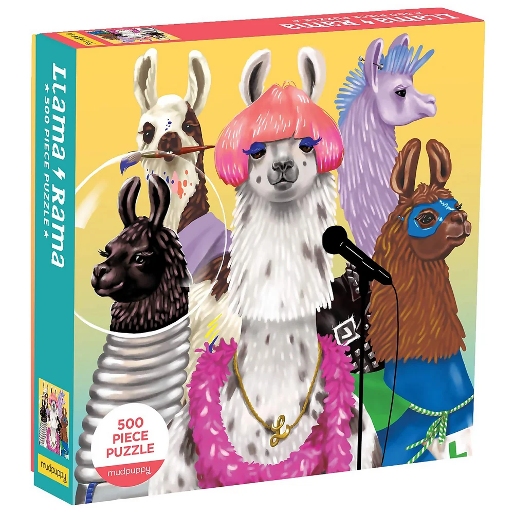 Llama Rama Family Jigsaw Puzzle (500 Pieces) Afbeelding 1