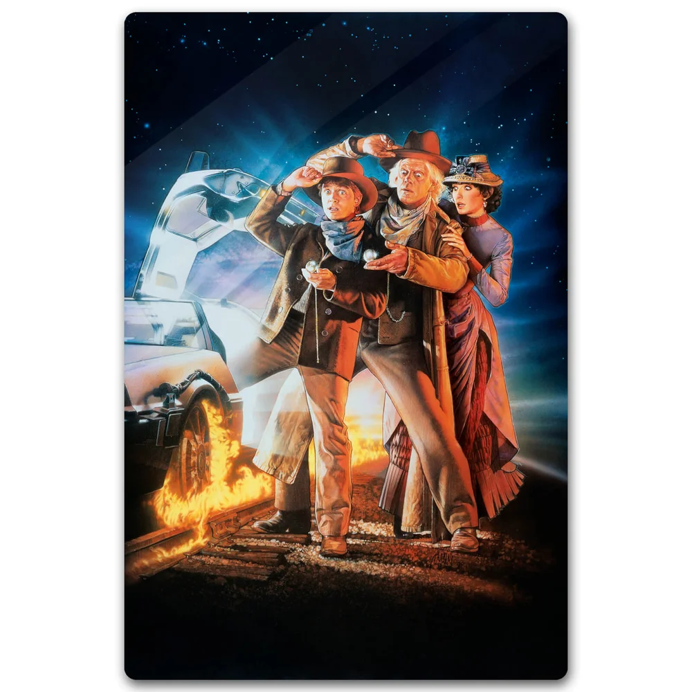 Zavvi Exclusive Limited Edition Back To The Future Part 3 Metal Poster - 40 X 60cm Afbeelding 1
