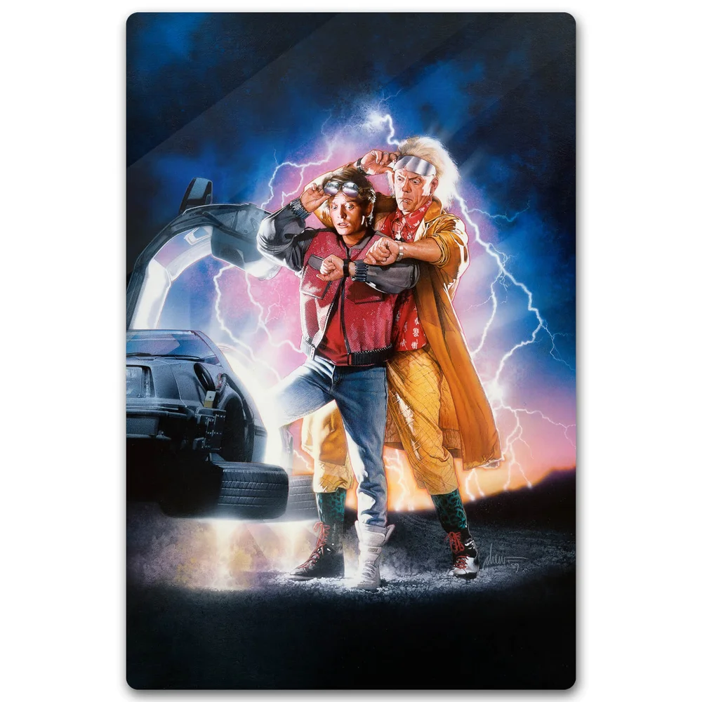 Zavvi Exclusive Limited Edition Back To The Future Part 2 Metal Poster - 40 X 60cm Afbeelding 1