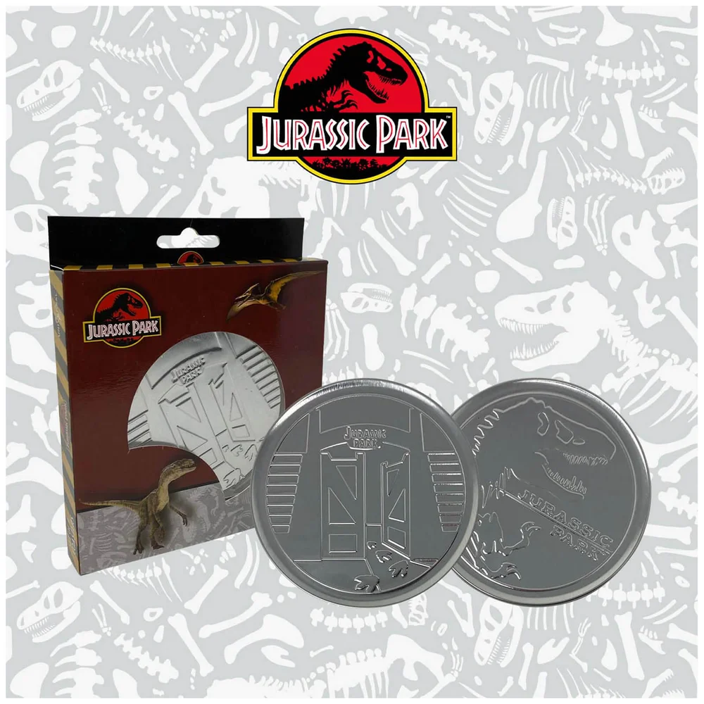Jurassic Park Metalen Drank Onderzetters Afbeelding 1