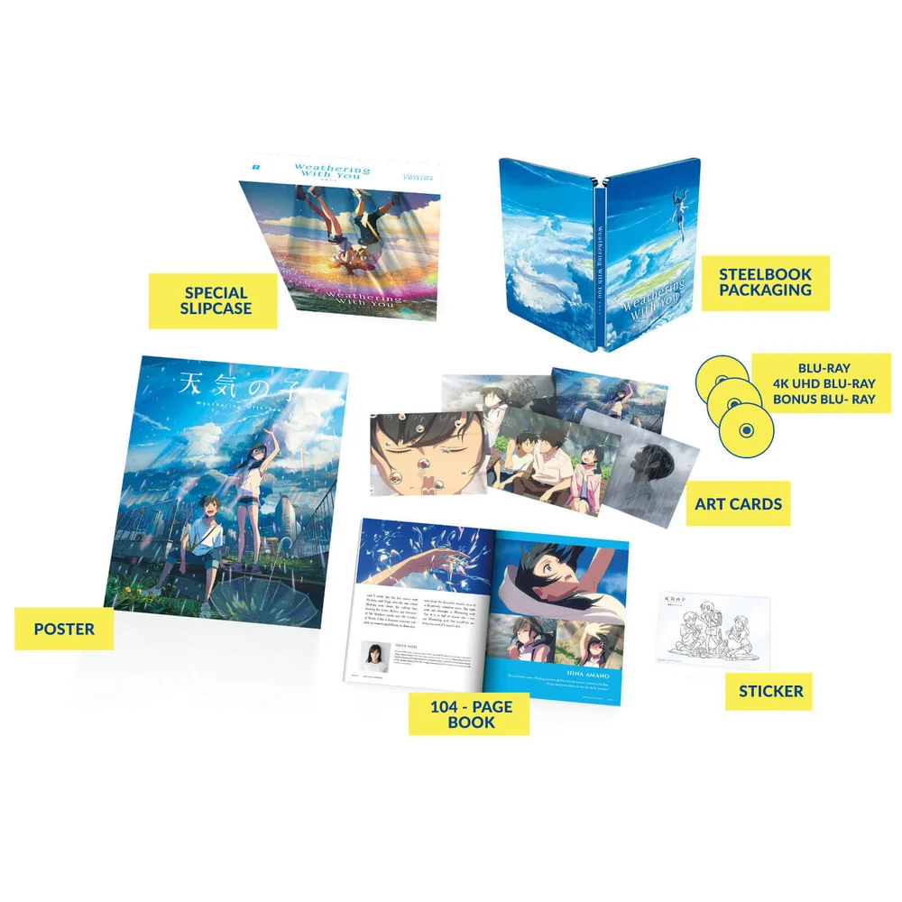 Weathering With You - 4K Ultra HD Deluxe Edition Steelbook (Inclusief 2D Blu-ray) - 3 Disc Edition Afbeelding 1
