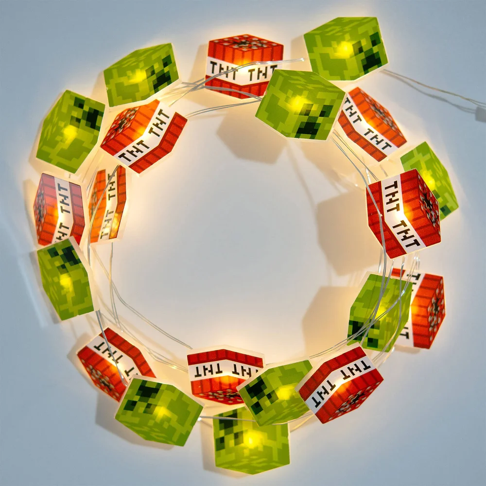 Minecraft kruiper en TNT blok String Lights Afbeelding 1