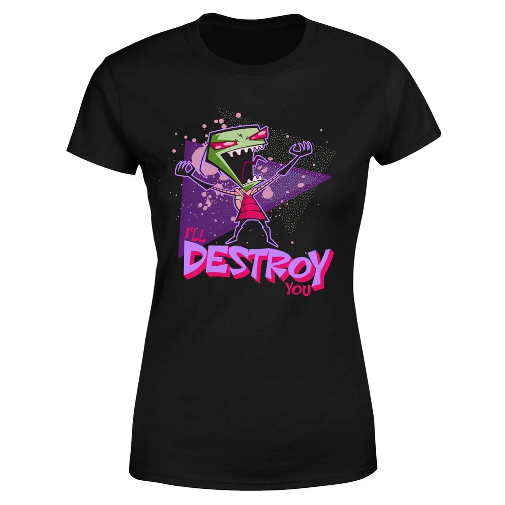 Invader Zim I'll DESTROY You Women's T-Shirt - Zwart - XS Afbeelding 1