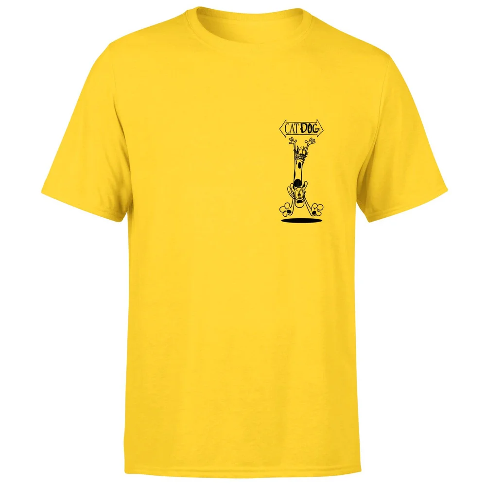 CatDog Pocket Unisex T-Shirt - Geel - S Afbeelding 1