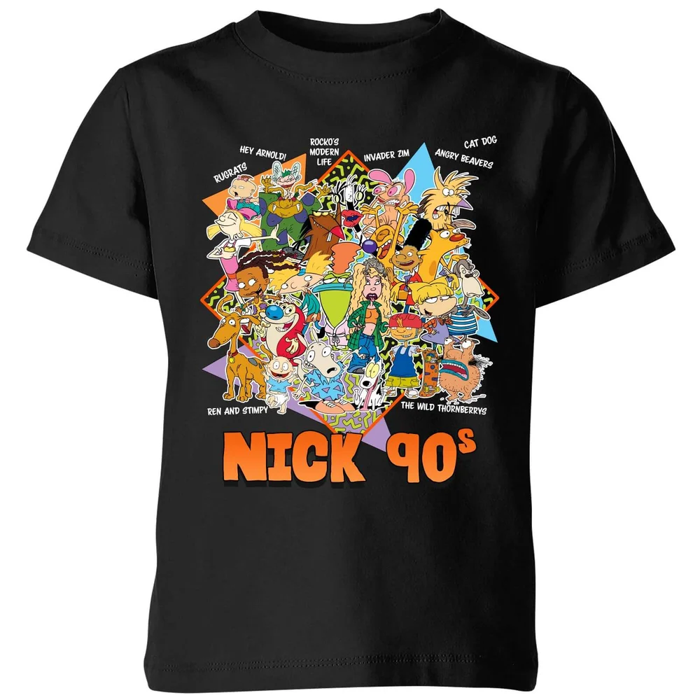 Nickelodeon Nostalgia Kids' T-Shirt - Zwart - 98/104 (3-4 jaar) Afbeelding 1