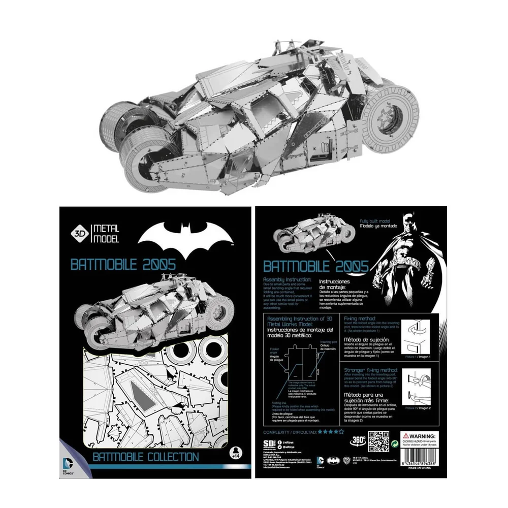 DC Comics DC Universe 3D Metal Model Kit Batmobile 2005 Afbeelding 1