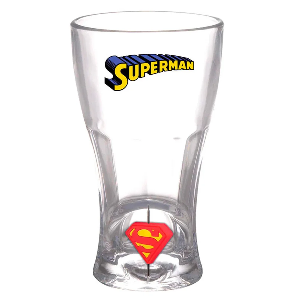 DC Comics DC Universum Soda Glas Superman 3D roterende Logo Afbeelding 1