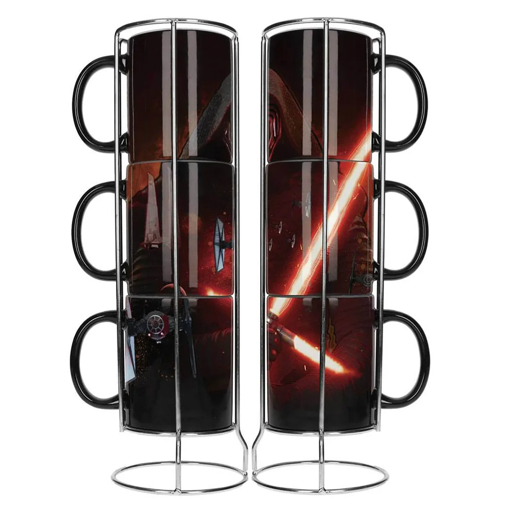 Star Wars Stapelbare Keramische Mokken 3pk Kylo Lightsaber E7 Afbeelding 1