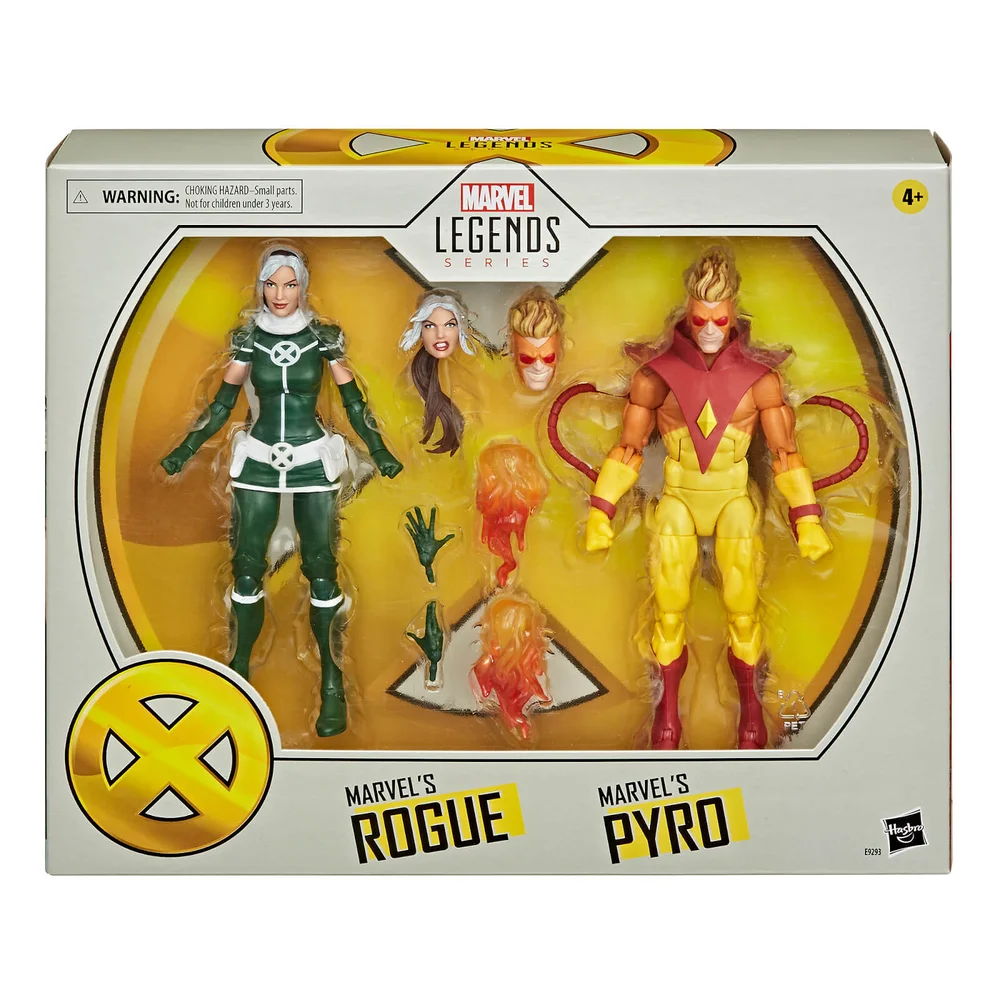 Hasbro Marvel Legends X-Men Rogue and Pyro Action Figures 2 Pack Afbeelding 1