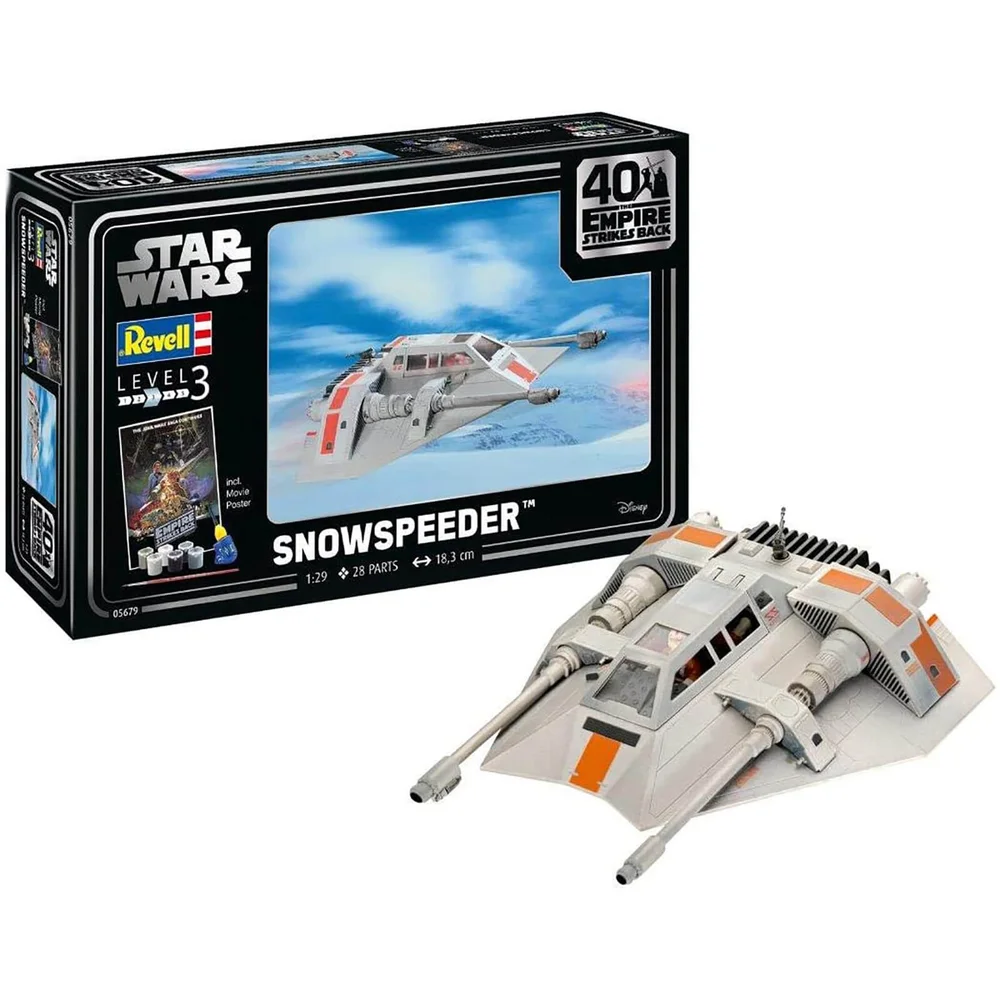 Revell Geschenkset - Snowspeeder (The Empire Strikes Back 40e Jubileum) Model (Schaal 1:29) Afbeelding 1