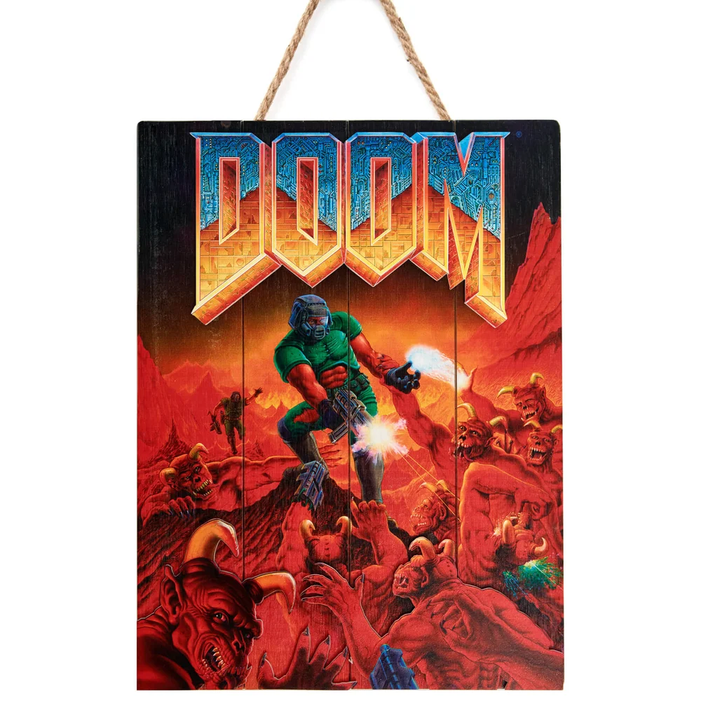Doctor Collector DOOM Classic Wood Art - Limited Edition Afbeelding 1