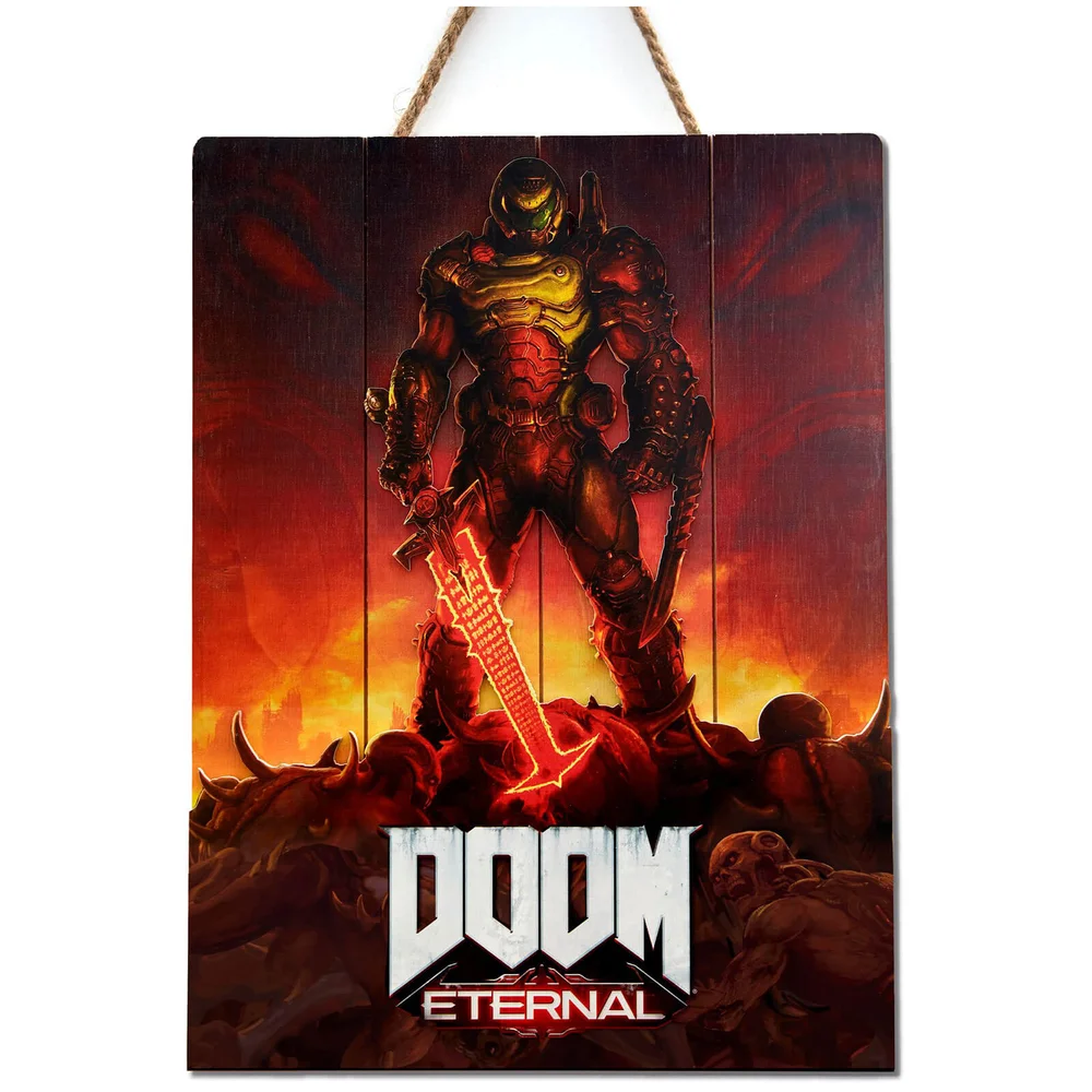 Doctor Collector DOOM Eternal Hout Kunst - Limited Edition Afbeelding 1