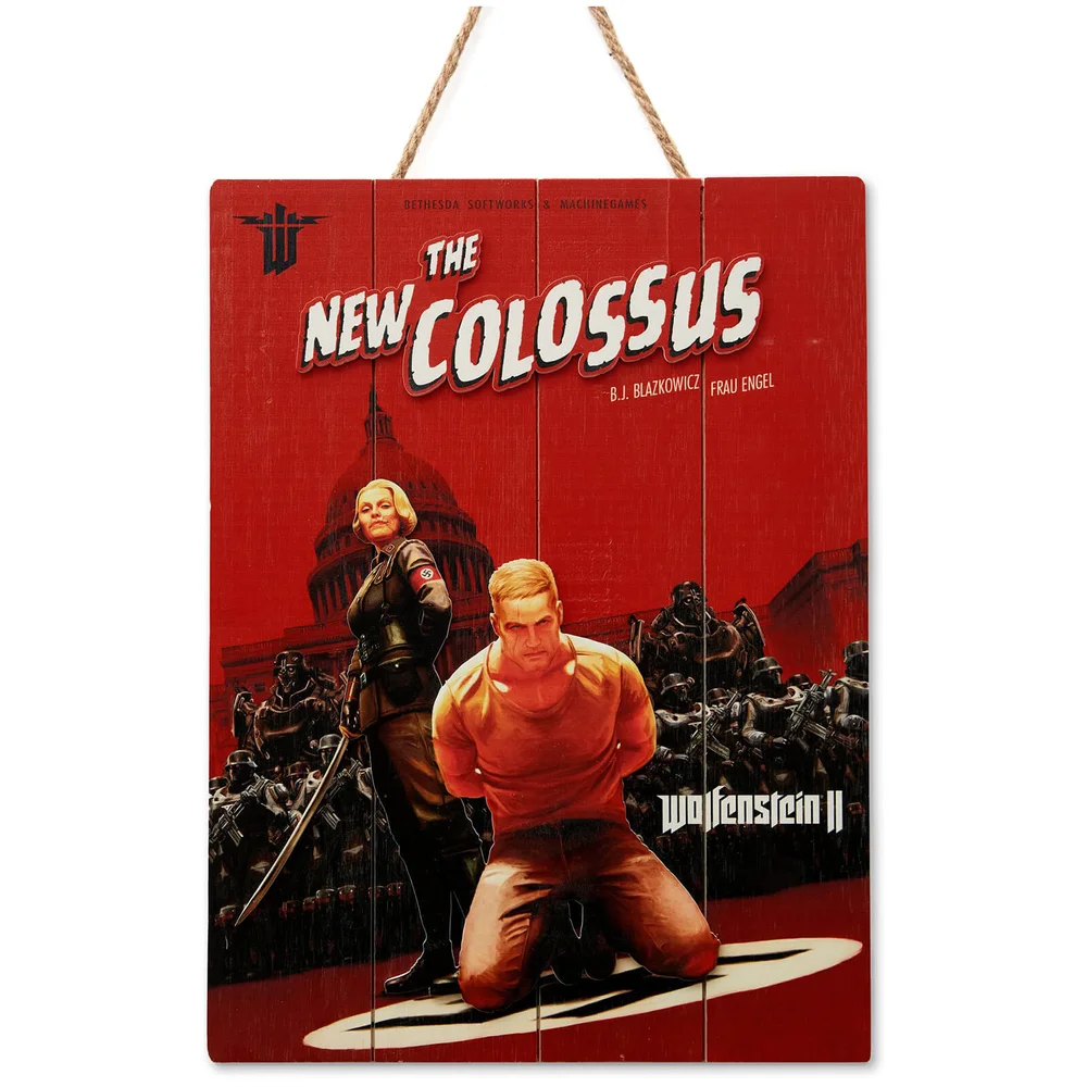 Doctor Collector Wolfenstein Colossus Hout Kunst - Limited Edition Afbeelding 1