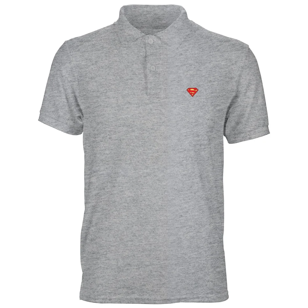 DC Superman Unisex Polo - Grey - S Afbeelding 1