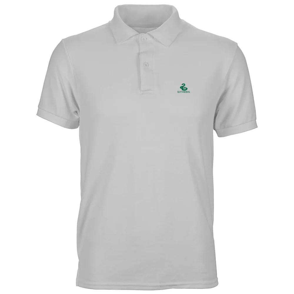 Harry Potter Slytherin Unisex Polo - White - S Afbeelding 1