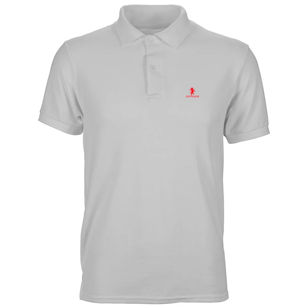 Harry Potter Gryffindor Unisex Polo - White - S Afbeelding 1